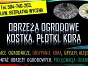 Montaż obrzeża ogrodowe. Tel. 504-746-203 bordery, palisady, płotki