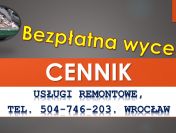 Remont łazienki, skucie kafli, tel. 504-746-203, Wrocław. Cennik usługi